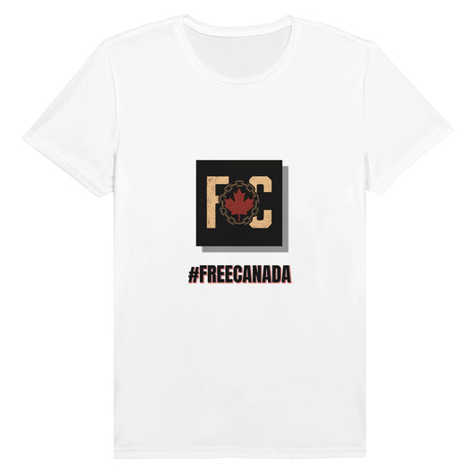 Hashtag Free Canada Activewear Tshirt White